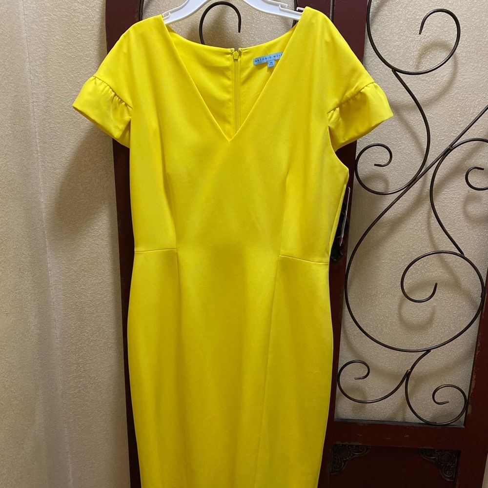 Stunning bright yellow size 10 Antonio Melani Dress